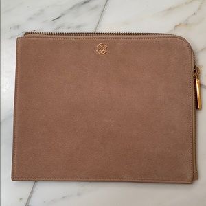 Dagne Dover X Marianna Hewitt suede clutch